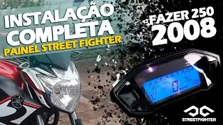 Projeto completo - Instalação e adaptação FAZER 250 2008 - PAINEL ESTILO CB500 STREET FIGHTER