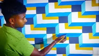 Creative 3D wall art design | Best interior painting ideas 2025 | interior design