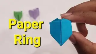 How to make a Cute and Easy paper Ring| Easy Tutorial| Orgami