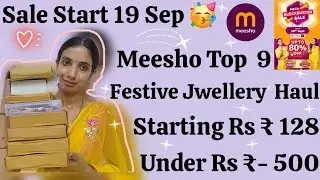 Meesho Festive Jwellery Haul ✨️9 Gorgeous Necklace Piece Sets Special Festive Season Under 500 /- 😍