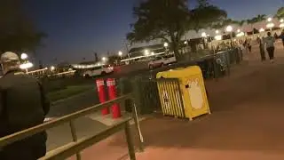 Magic Kingdom 2023 Walking to the Bag Check at Night