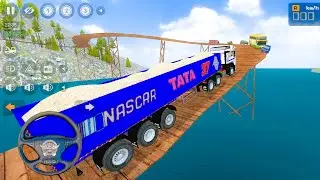 TATA Big Trolley Truck offRoad Drive Full Loaded Truck Driving Gameplay Bus Simulator indonesia
