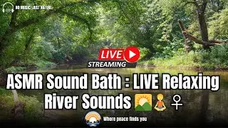 ASMR Sound Bath: LIVE Relaxing River Sounds 🌄🧘♀️ (No Music, Just Peace)