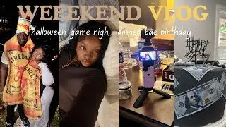 WEEKEND VLOG | Halloween weekend, Game night, Dinner, Makeup tutorial + moree 