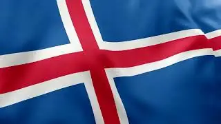 ICELAND - Waving Flag Loop 4K