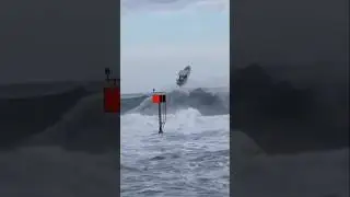 Giant Boat Jump 😳 #boating #meme #jetski #fail #funny #crash #boat #shorts #ocean #wave
