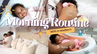 NEWBORN MORNING ROUTINE 2025 | Baby routine with newborn baby girl
