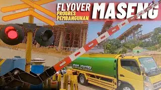 Pembangunan flyover maseng, kompilasi perlintasan kereta api bogor, railroad crossing, motoride
