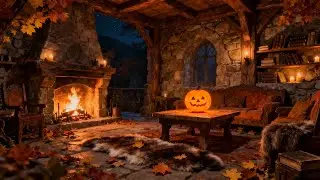 Peacefull Fireplace Ambience at Night 🔥 Medieval Music Instrumental and Tavern Ambience