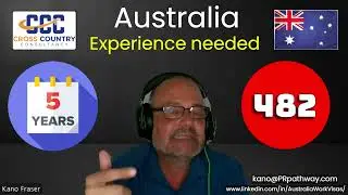 WORK-EXPERIENCE needed when applying for Australia on the 482 visa.