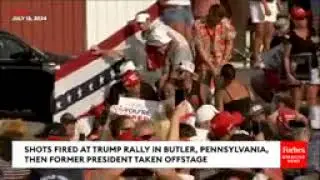 Breaking news: shots fired at Trump rally in butler,Pennsylvania, then former president taken offsta
