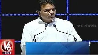 IT Minister KTR Speech | International Blockchain Congress 2018 In HICC | Hyderabad | V6 News
