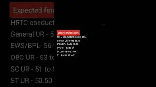 #hrtc HRTC conductor ki final cut off..