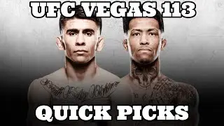UFC Vegas 113 Bautista vs Oliveira Quick Picks - Full Card Breakdown!!!