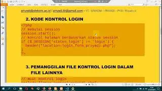 2024 Pemrograman Web PHP #14 Kontrol Login