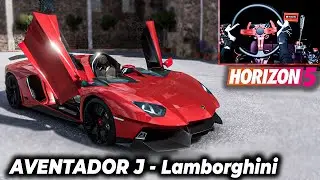 Forza Horizon 5 - Lamborghini Aventador J (Looks, sound, TOP SPEED) Logitech Steering Wheel Gameplay