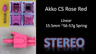 Akko CS Rose Red Switch Stereo Sound Test, Stock Lubed Tapping Typing