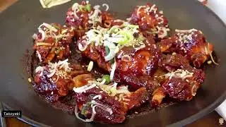 Black Bean Noodles (Jjajangmyeon) on 250℃ Hot Stone Plate / Korean Street Food