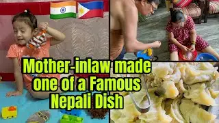 Mother-inlaw made a Delicious Nepali Dish called MOMO🖤Filipina-Indian Family