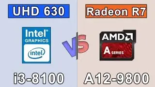 A12-9800 APU vs intel UHD 630 | 20 Games Benchmark