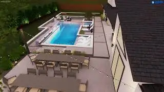 Modern Pool Design with Sunken Seating | Negative Edge | Luxury Outdoor Living