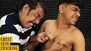Perfect Chest Skin Cracking by Asim Barber | Head Massage & Hair Cracks | Neck, Spine Cracking ASMR