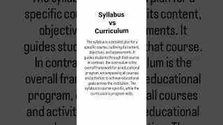 Difference between syllabus and curriculum. #syllabus #englishlanguagelearning #linguistics