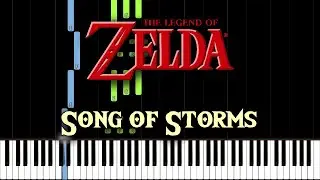 Song of Storms - The Legend of Zelda: Ocarina of Time (Piano Tutorial) [Synthesia]