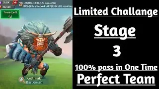 #Lords #Mobile Limited Challenge Barbaric Journey Stage 3 easy way