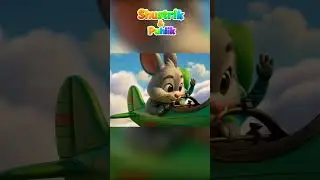 Puhlik & Shustrik Fly a Green Airplane | Cute 3D Pixar-Style Short ✈️🐿️🐰