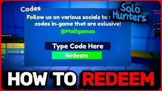 How To Redeem Codes In Solo Hunters (Roblox) | EASY GUIDE