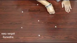 2 simple small rangoli for beginner🌸easy rangoli designs for daily at home  easy color kolam muggulu