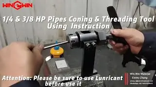How to use 1/4, 3/8 HP Pipe coning and threading tool #waterjet #tubing #coningthreadingtool