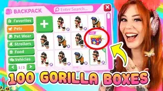 I SPENT 30,000 ROBUXS OPENING 100 NEW CIRCUS GORILLA BOXES!! Roblox Adopt Me