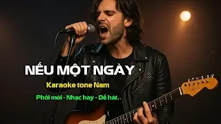 NẾU MỘT NG&Agrave;Y   Karaoke Tone Nam. Bản phối mới Guitar lead q&uacute;a hay.