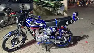 Honda 125 In Blue Colour Modification | ​⁠@Lahorimarkets