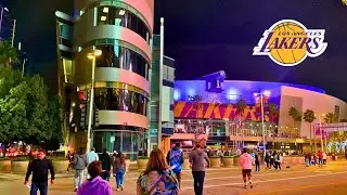 Walk to Crypto.com Arena(Former Staples Center) at night