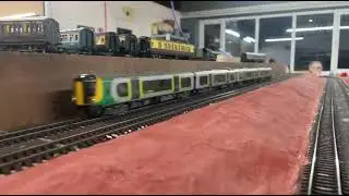 London midland class 350 running at the cradley heath model railway club part 1.