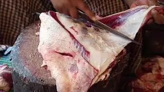 Fastest beef cutting skills by skilled butcher, Best beef slicing sharp knife skills, Cow meat cuts