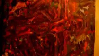Neoexpressionistic painting about the inhuman war in East Congo