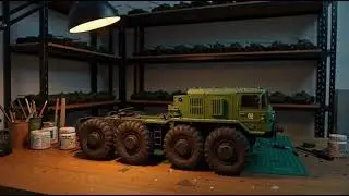 Realistic Scale Model truck ,MAZ 537 8x8 Traktor truck