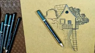 Beautiful Pencil drawing for beginners| step by step easy tutorial | tree house@shehrmaindihat 