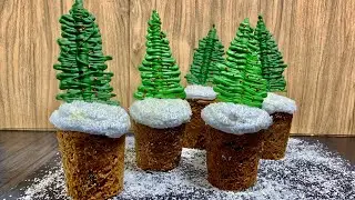 How to Make Christmas Tree Cake | Waffle Cone Christmas tree cake decoration | Christmas Decoration