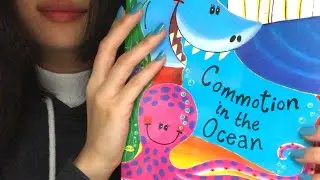 ASMR Commotion in the Ocean Reading *page turning & tapping*