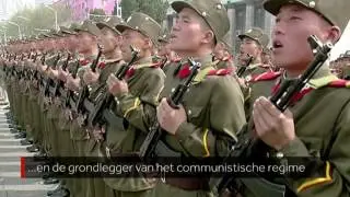 Spanning rond feestdag Noord-Korea; grote parade in Pyongyang