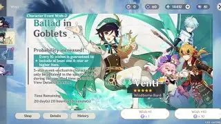 Venti pulling 80 pulls! Genshin Impact ver 4.1