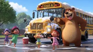 Splashy Fun Bus Day | Brown Bear & Mirha Water Fight | Chichu Rhymes