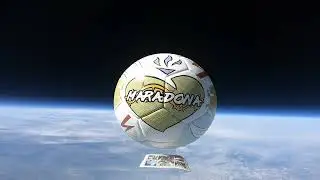 Tributo “spaziale” a Maradona: il pallone illustrato ufficiale viene lanciato nella stratosfera
