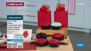 DASH 2pack NonStick Heart Shaped Waffle Maker
