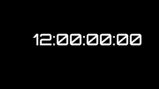 12 Hour Countdown Timer (12 &rarr; 0) ⏳ | Minimal Black & White Clock